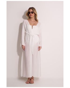 Gottex Beach Life Classic Midi Cover-Up Robe - Pink