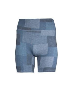 Lezat Ada Organic Cotton Bike Short With Seam - Blue