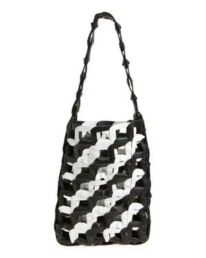 SC103 Medium Links Leather Tote - Black