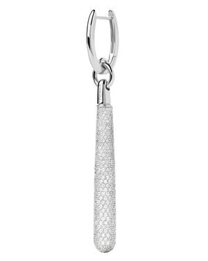 Pdpaola Pavé Supreme Jupiter Single Hoop - White