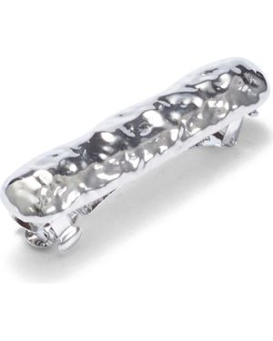 Lelet Hammered Bar Barrette - Metallic
