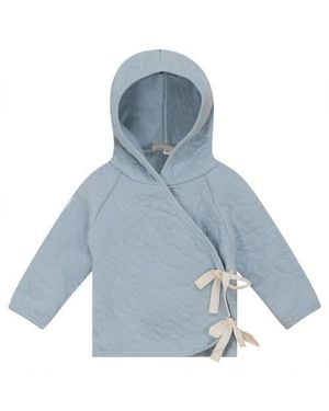 Bebe Bella Stars Front Neck Quilted Jacket - Blue