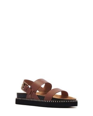 Frankie Hunter Slingback Platform Sandal - Brown
