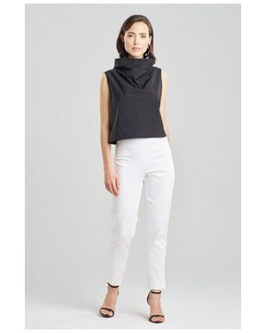 Natori Techno Poplin Crop Funnel Top - White