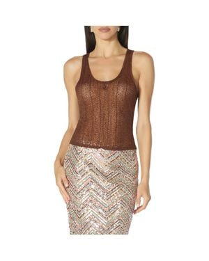 AFRM Akers Pointelle Knit Tank - Brown