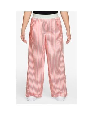 Nike Offline Cotton Poplin Wide Leg Pants - Pink