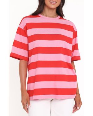 Petal & Pup Zestora Stripe T-Shirt - Red