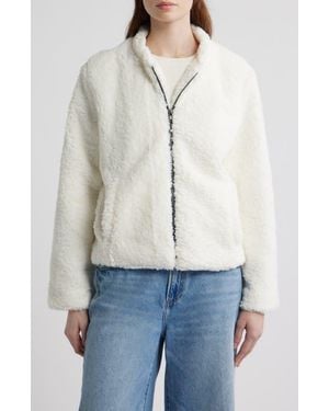 d.RA Lin High Pile Fleece Jacket - White