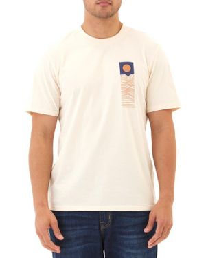 Threads For Thought Currents Cotton Blend Graphic T-Shirt - White