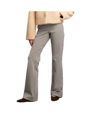 Next Houndstooth Check Bootcut Pants - Gray