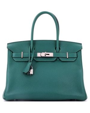 81034712 Birkin Handbag Clemence With Palladium Hardware 30 - Green