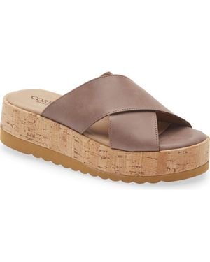Cordani Kali Platform Slide Sandal - Brown