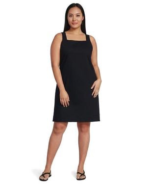 Lands' End Linen Shift Above The Knee Dress - Black