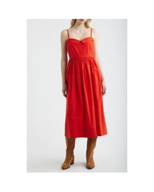 The Great Verse Cotton Sundress - Red