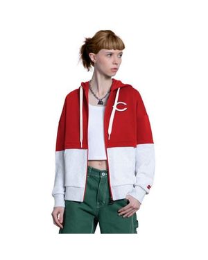 Starter Heather Cincinnati Reds Wishbone Full-Zip Hoodie
