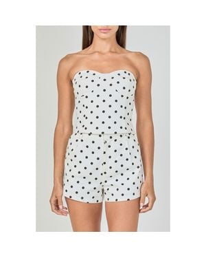 Endless Rose Dot Tube Top - Blue