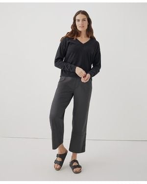 Pact Organic Cotton Daily Twill Crop Pant - Black
