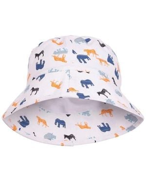 Trespass Childrens/Kids Zebdee Safari Animals Bucket Hat - Blue