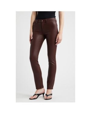 DL1961 Jessica Instasculpt Coated Low Rise Skinny Jeans - Brown