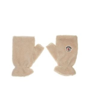 Moncler Fleece Fingerless Gloves - Natural