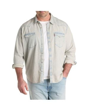 Levi's Big & Tall Classic Western Shirt - Gray