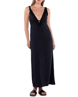 Billy T Amanda Lace Accent Sleeveless Maxi Dress - Blue