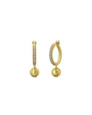 Paskal The Tennis Ball Hoop Earring, Diamond Pavé - Metallic