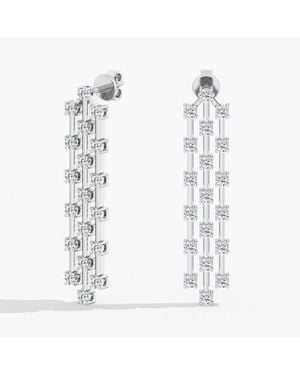 Everlee Triple Row Orbit Lab Diamond Drop - White