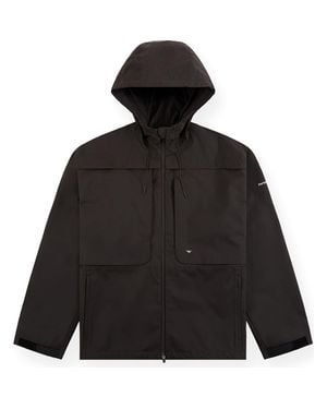 PAPER PLANES Planes Hooded Cotton Blend Jacket - Black