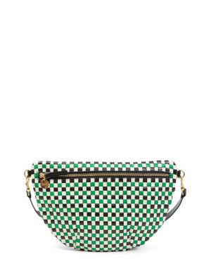 Clare V. Grande Woven Leather Belt Bag - Green