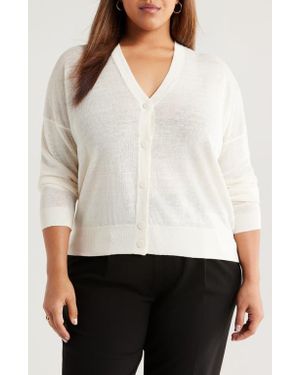 Nordstrom Linen Blend Cardigan - White