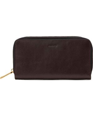 AllSaints Lena Continental Leather Wallet - Brown