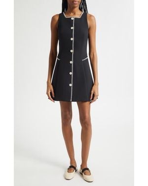 Stine Goya Sleeveless Button Front Minidress - Black
