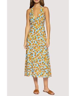 Lost + Wander Citrus Soirée Halter Neck Dress - Yellow
