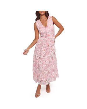 sachin and babi light blue dress Petal & Pup Lorde Embroidered Lace Midi Dress