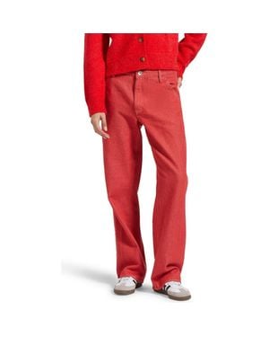 Brixton Essex Wide Leg Painter Pants - Red