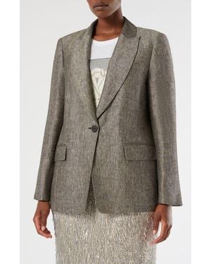 Marina Rinaldi Viale Linen Jacket - Brown
