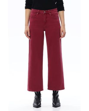 Bayeas Bella Crop Straight Leg Jeans - Red