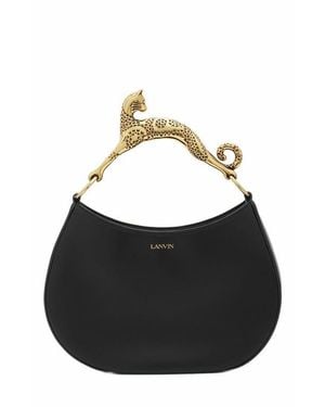 Lanvin Hobo Cat Leather Bag - Black