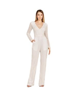 LARA New York Long Sleeve Jump Suit - White