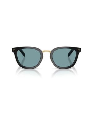 Prada 52Mm Polarized Cat Eye Sunglasses - Blue