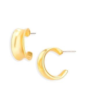 Karine Sultan Soft Curve Hoop Earrings - Metallic