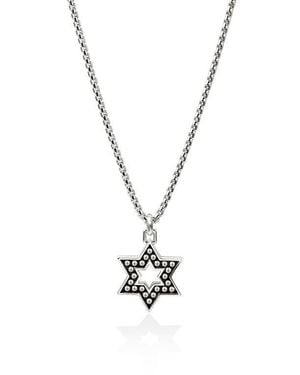 John Hardy Nailhead Star Of David Pendant Necklace - Metallic