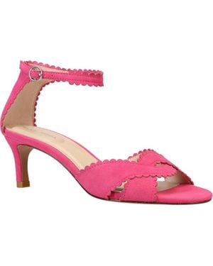 Pelle Moda Umelo Kitten Heel Ankle Strap Sandal - Pink
