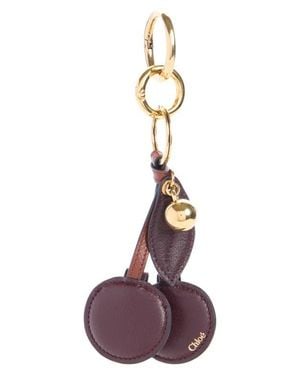 Chloé Symbols Cherry Bag Charm - Purple