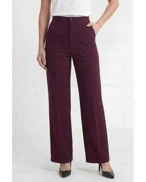 Solomon & Sage Classic Organic Wide Leg Pants - Red