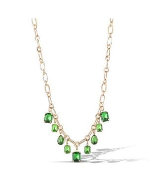 Jessica Simpson Gem Drop Charm Necklace - Metallic