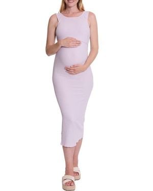 Cache Coeur Malaga Metallic Rib Maternity/Nursing Dress - Red