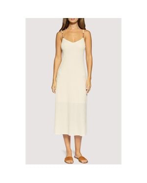 Lost + Wander Juno Bead Strap Midi Dress - White