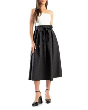 FREEMARKET Jacquard Skirt A-Line Dress - Black